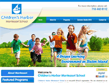 Tablet Screenshot of childrensharbormontessori.com